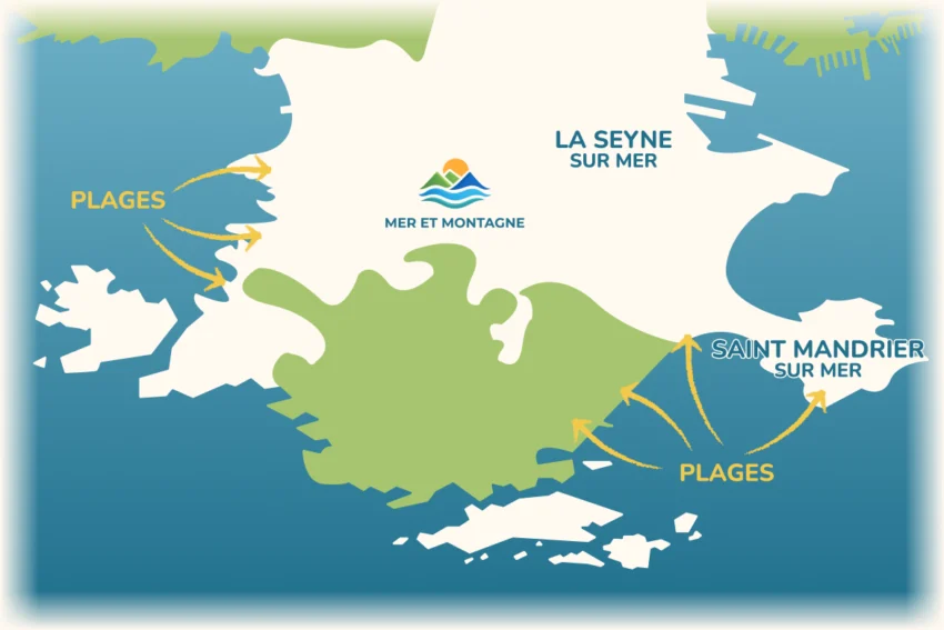 carte mer et montagne